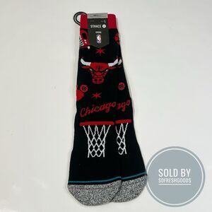 Stance Chicago Bulls Socks Bulls Landmark Red Black Size L 9-13